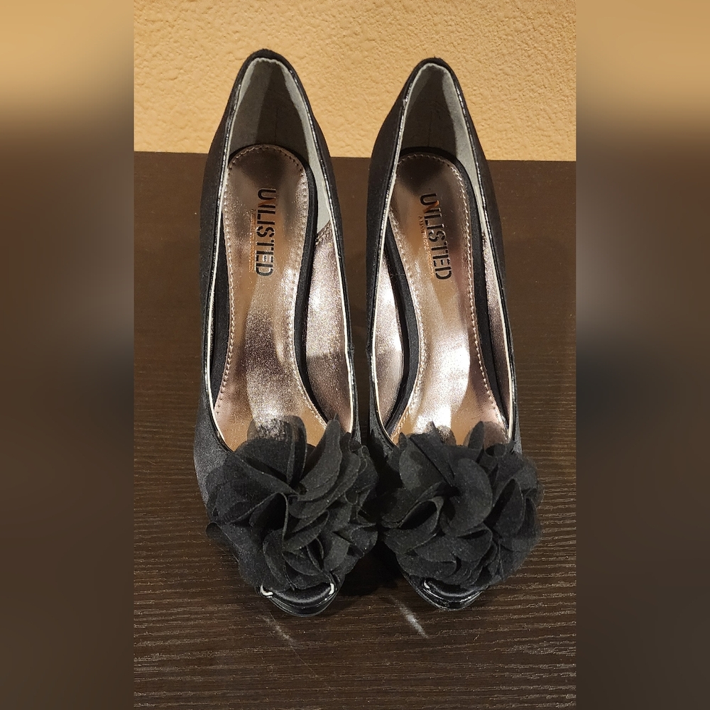 Black Peep Toe with Bow